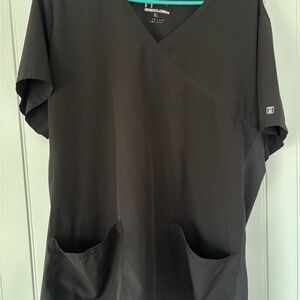 Black V-Neck Scrub set